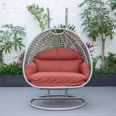 Dario Double Seater Hanging Swing With Stand For Balcony , Garden Swing (Silver)
