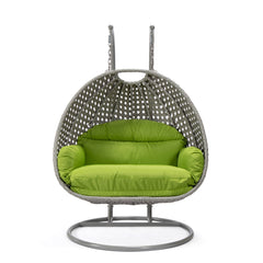 Dario Double Seater Hanging Swing With Stand For Balcony , Garden Swing (Silver)