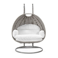 Dario Double Seater Hanging Swing With Stand For Balcony , Garden Swing (Silver)