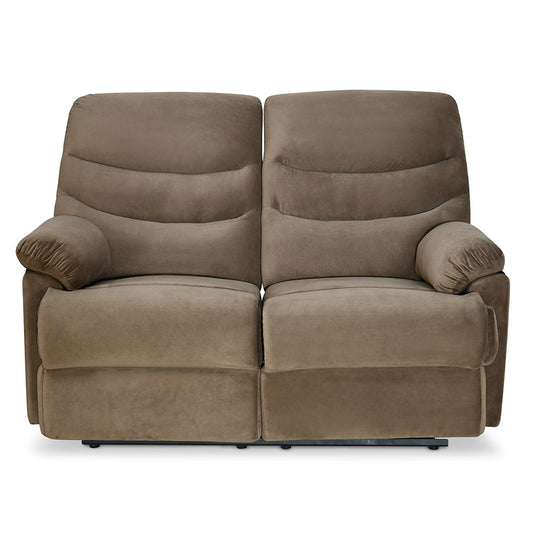 Nilkamal Skelton 2 Seater Manual Recliner (Velvet Brown)
