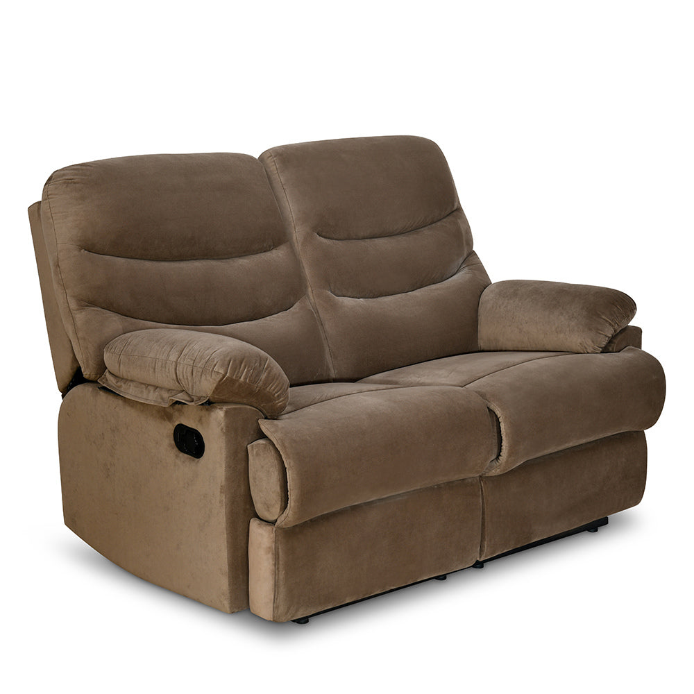 Nilkamal Skelton 2 Seater Manual Recliner (Velvet Brown)