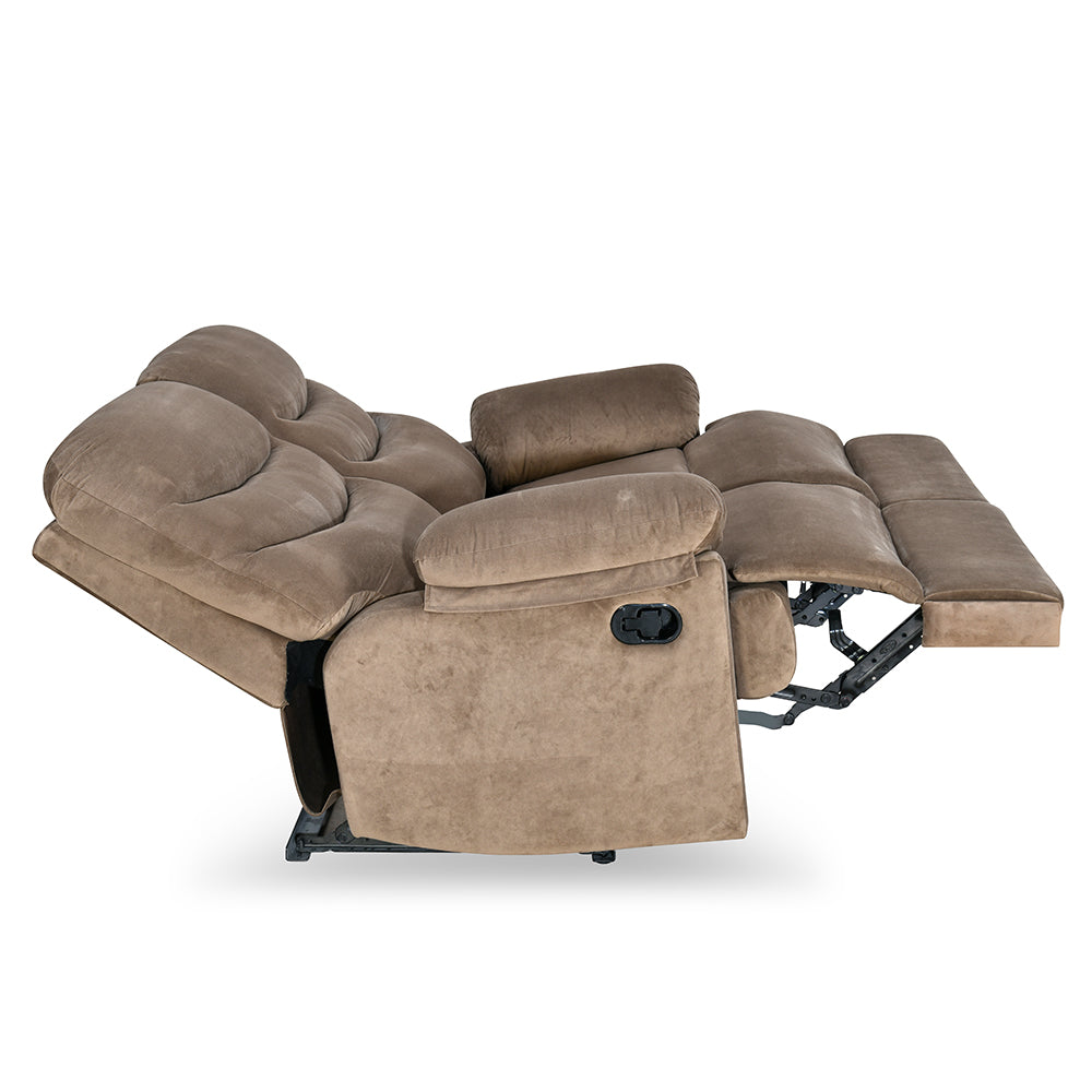 Nilkamal Skelton 2 Seater Manual Recliner (Velvet Brown)