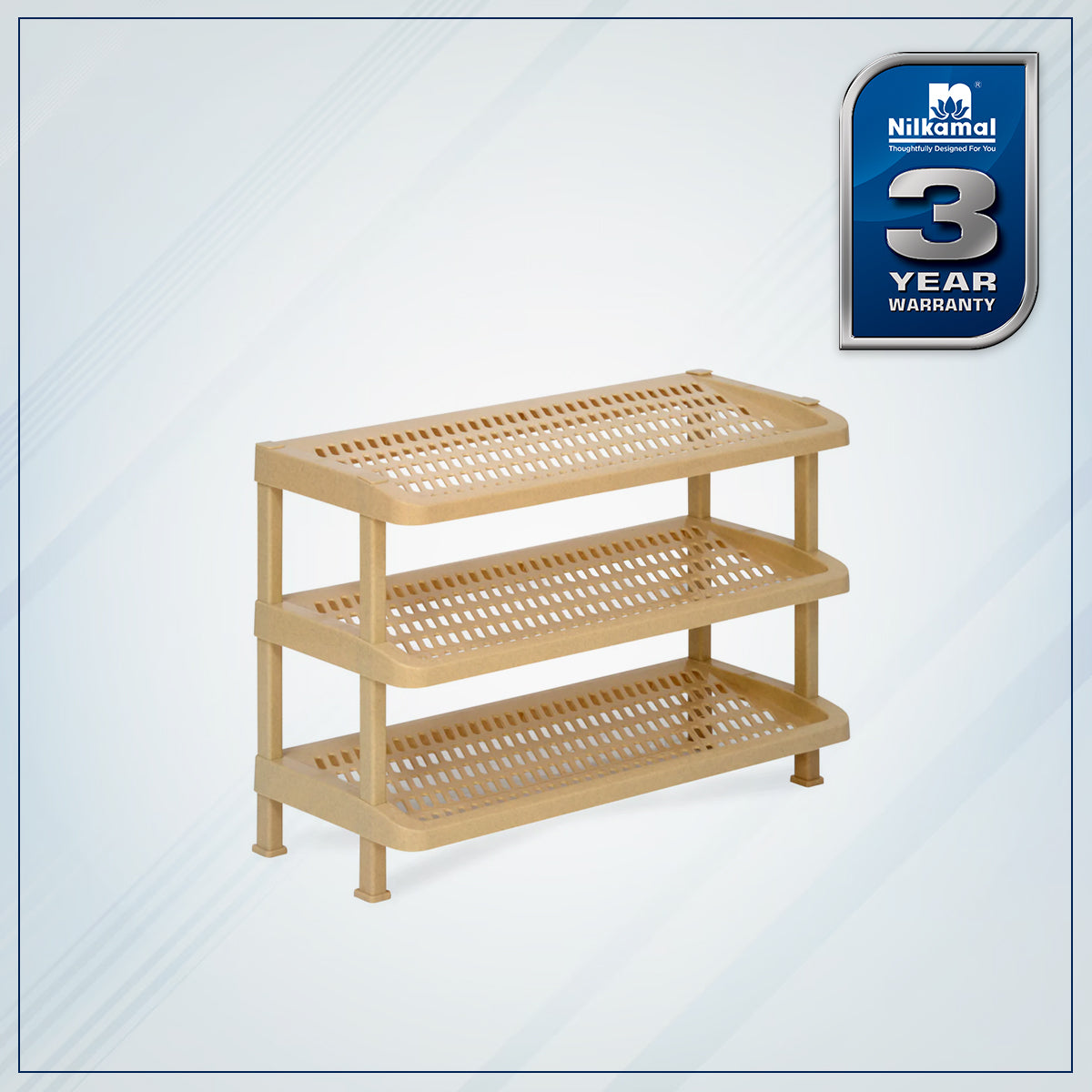 Nilkamal Multipurpose Rack 03 (Marble Beige)