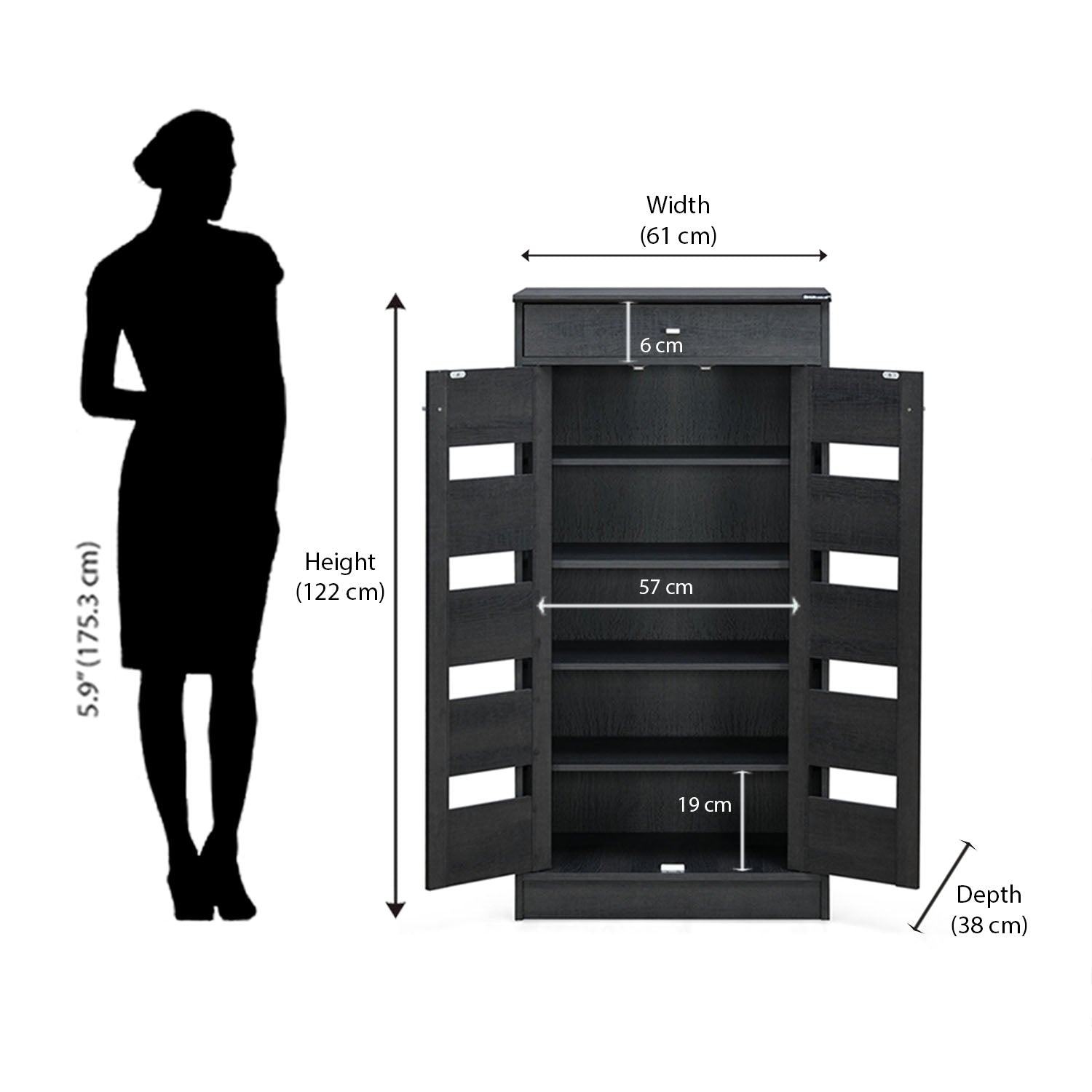 Nilkamal Murano Shoe Cabinet
