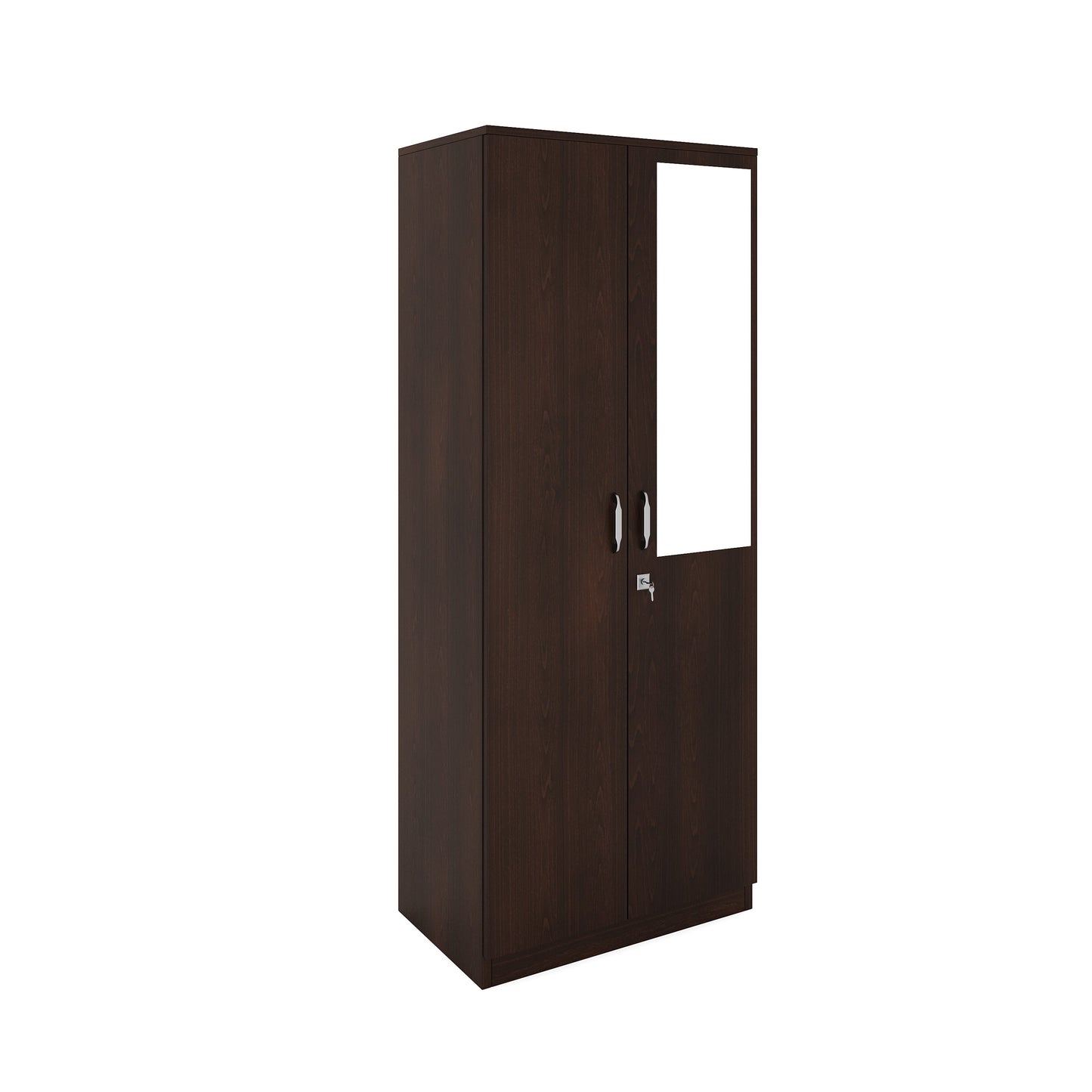 Nilkamal Willy 2 Door Mirror Wardrobe (New Wenge)