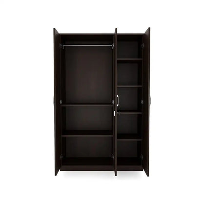 Nilkamal Willy 3 Door Wardrobe with Mirror (New Wenge)