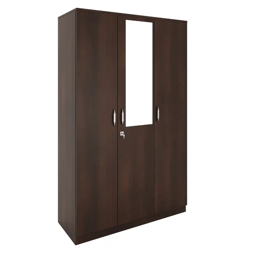 Nilkamal Willy 3 Door Wardrobe with Mirror (New Wenge)