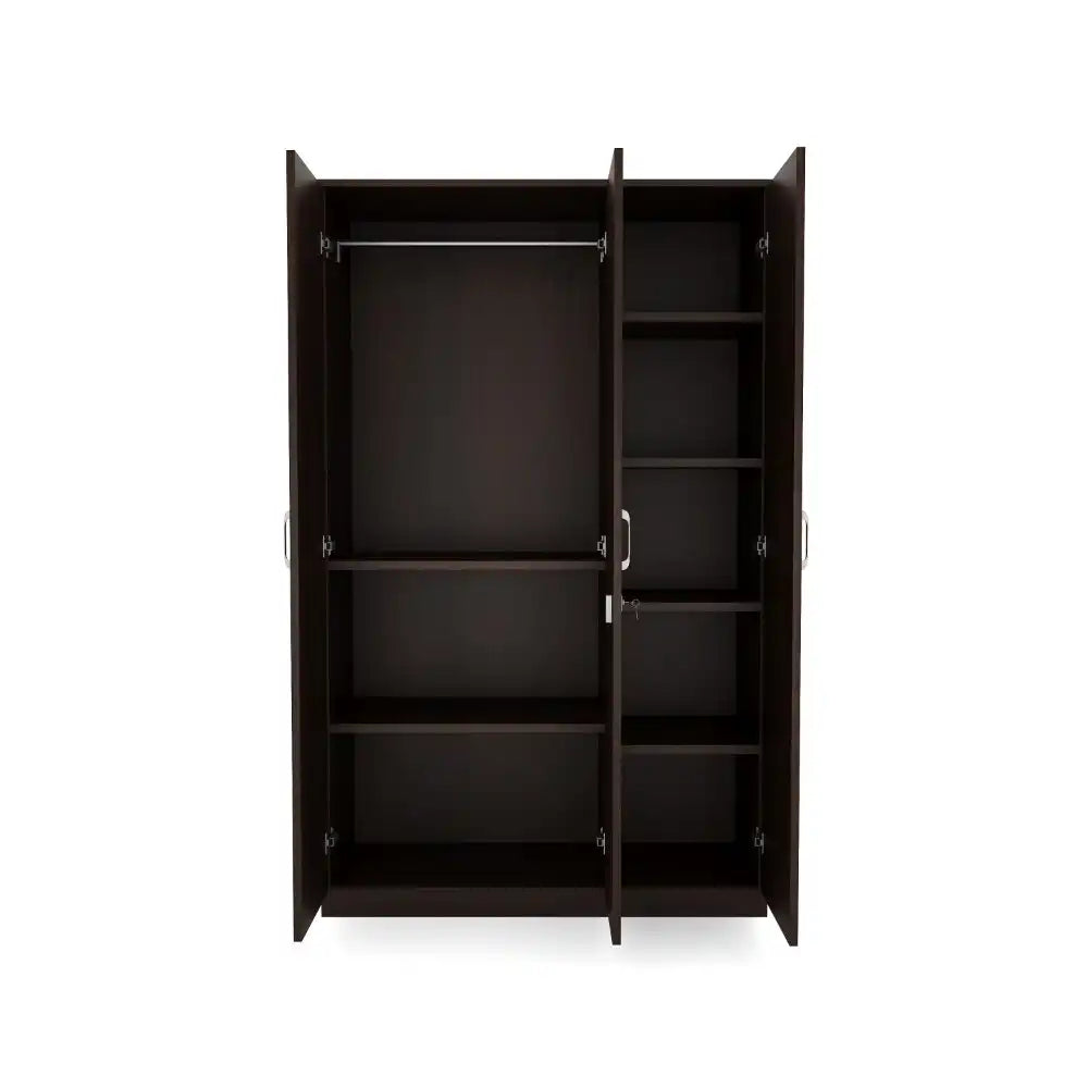 Nilkamal Willy 3 Door Wardrobe without Mirror (New Wenge)