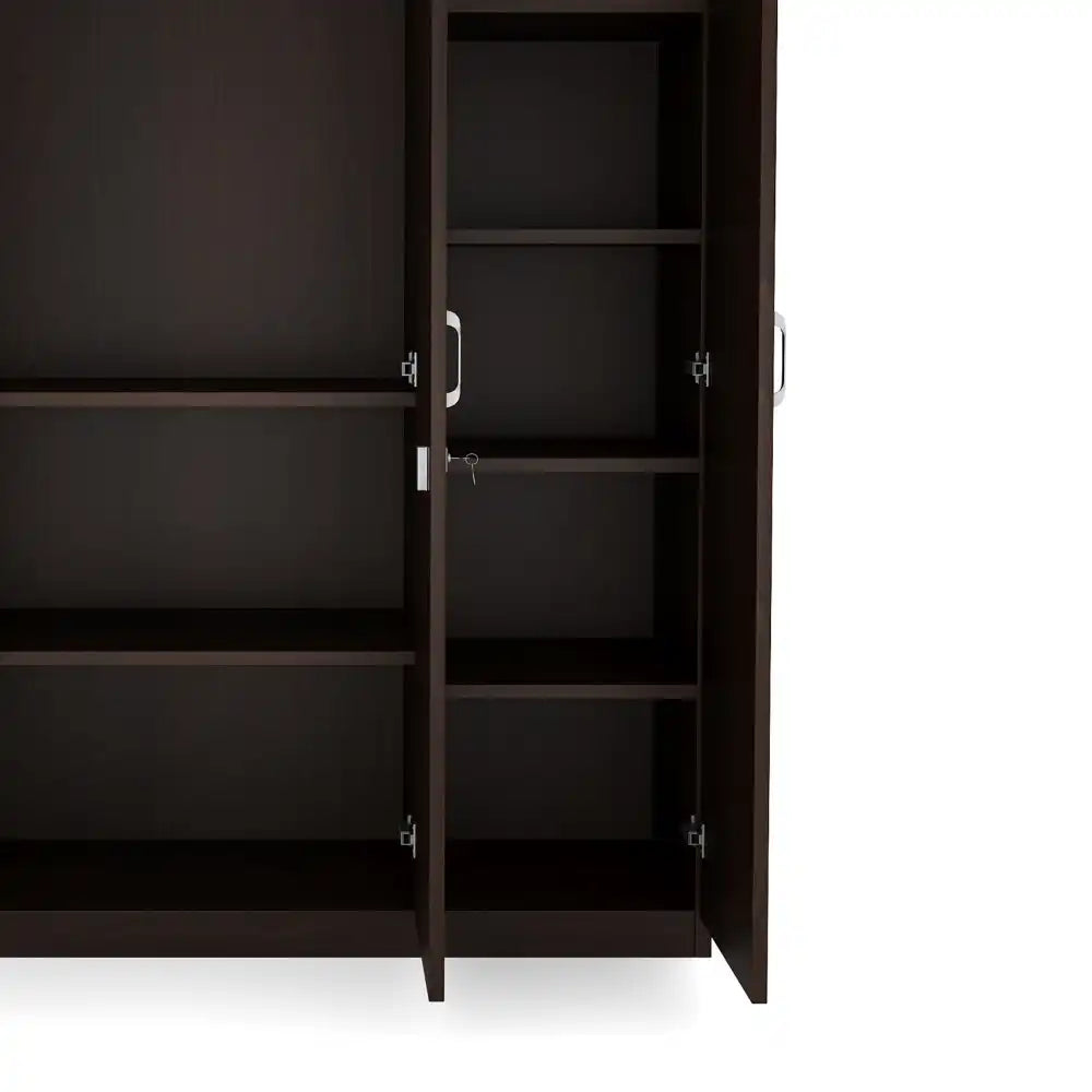Nilkamal Willy 3 Door Wardrobe without Mirror (New Wenge)