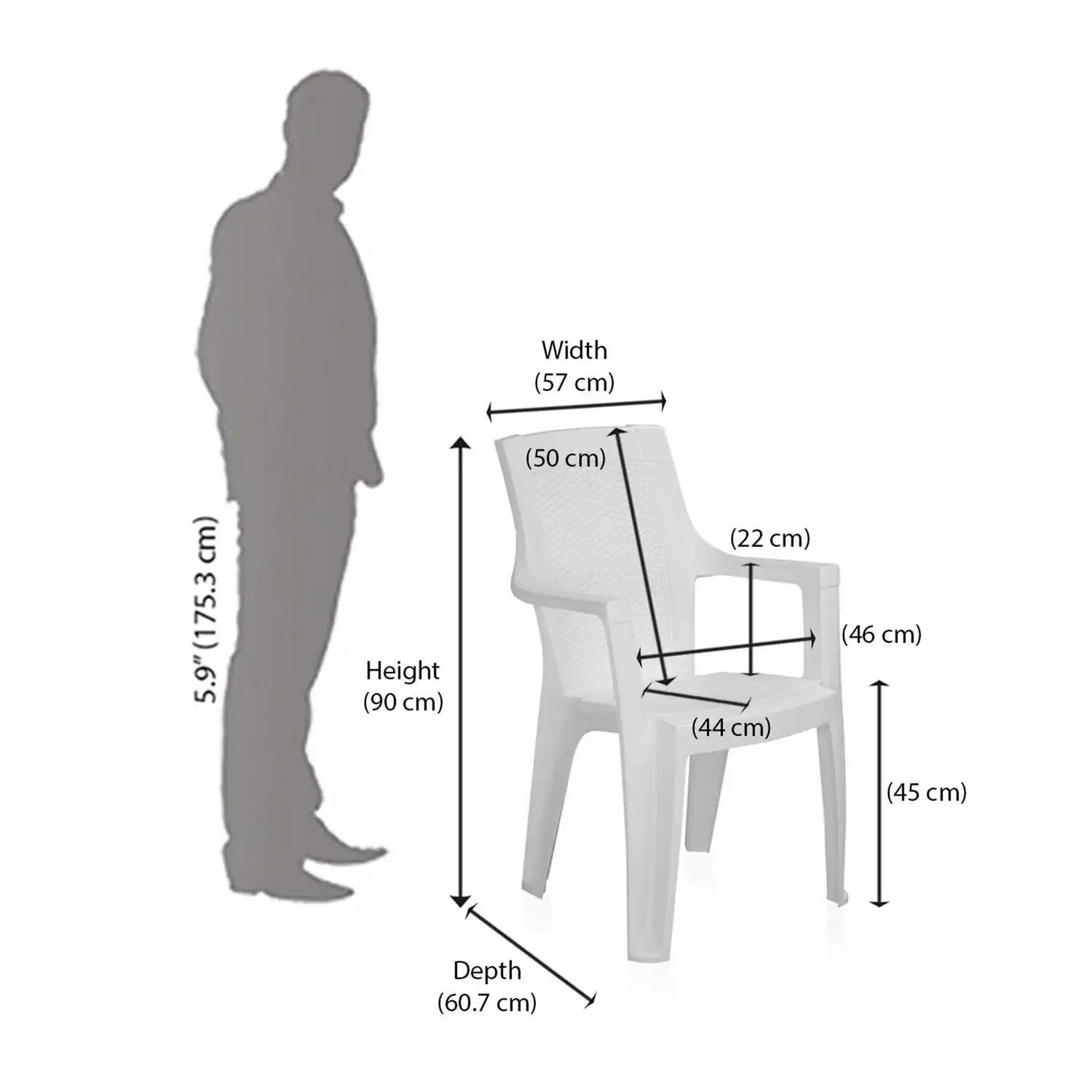 Nilkamal Mystique Plastic Arm Chair