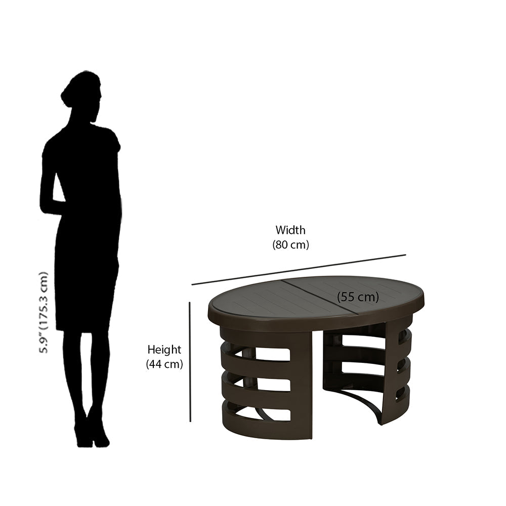 Nilkamal Mystique Center Table with Glass Top