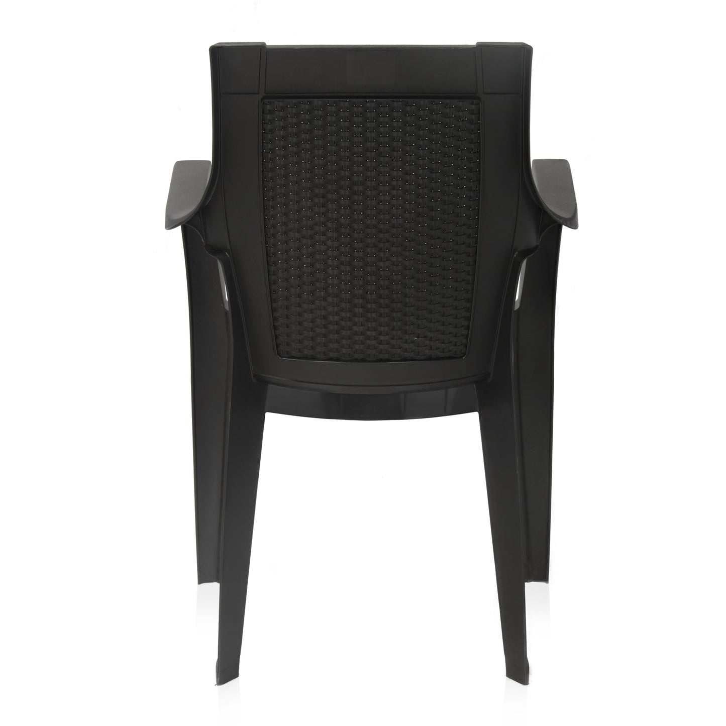 Nilkamal Mystique Plastic Arm Chair (Iron Black)