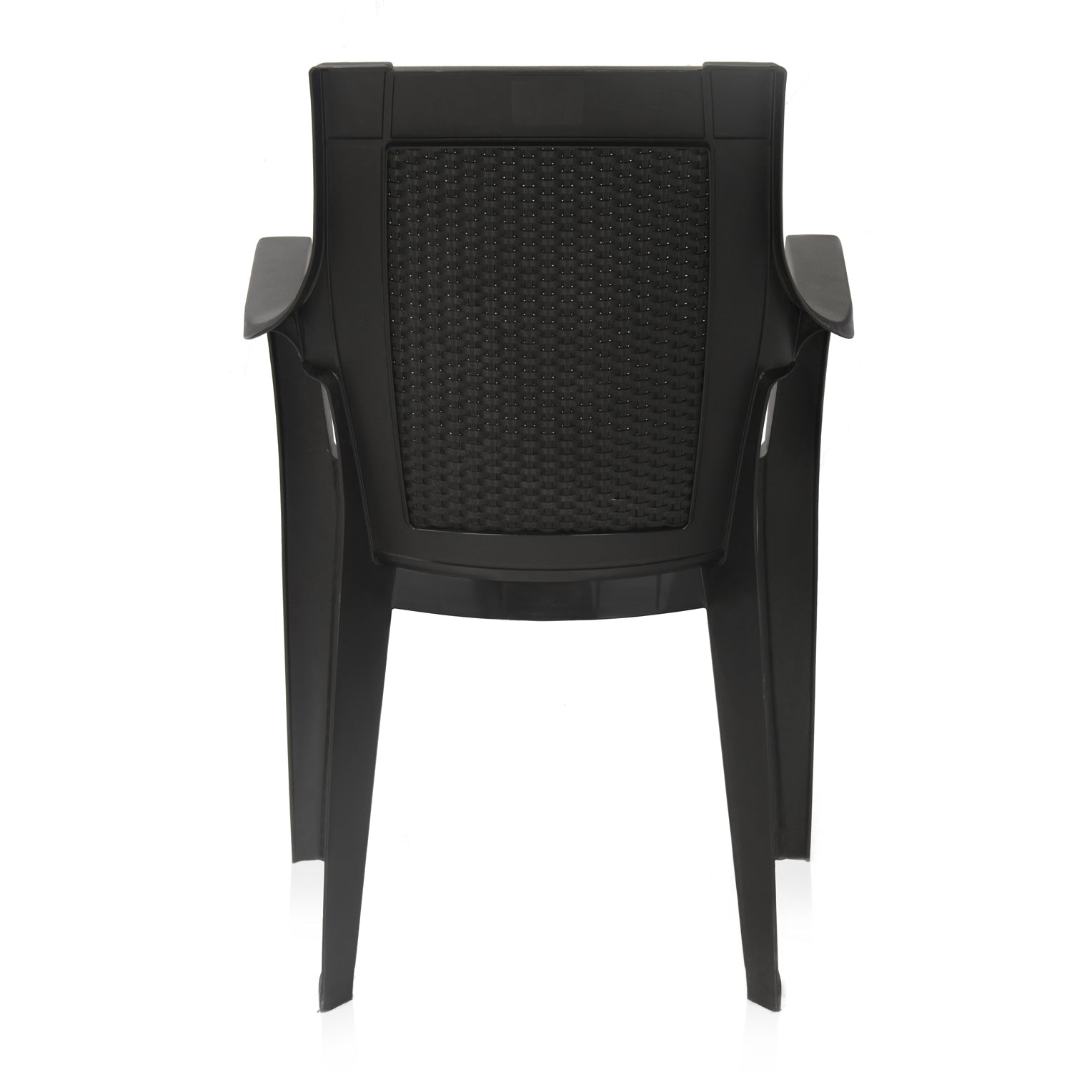 Nilkamal Mystique Plastic Arm Chair (Iron Black)