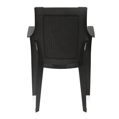 Nilkamal Mystique Plastic Arm Chair (Iron Black)