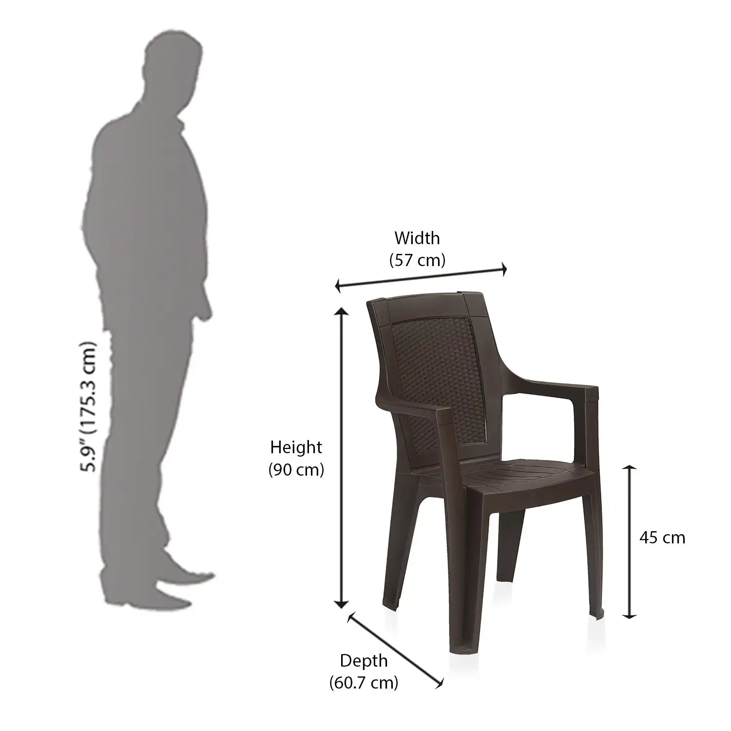 Nilkamal Mystique Plastic Arm Chair