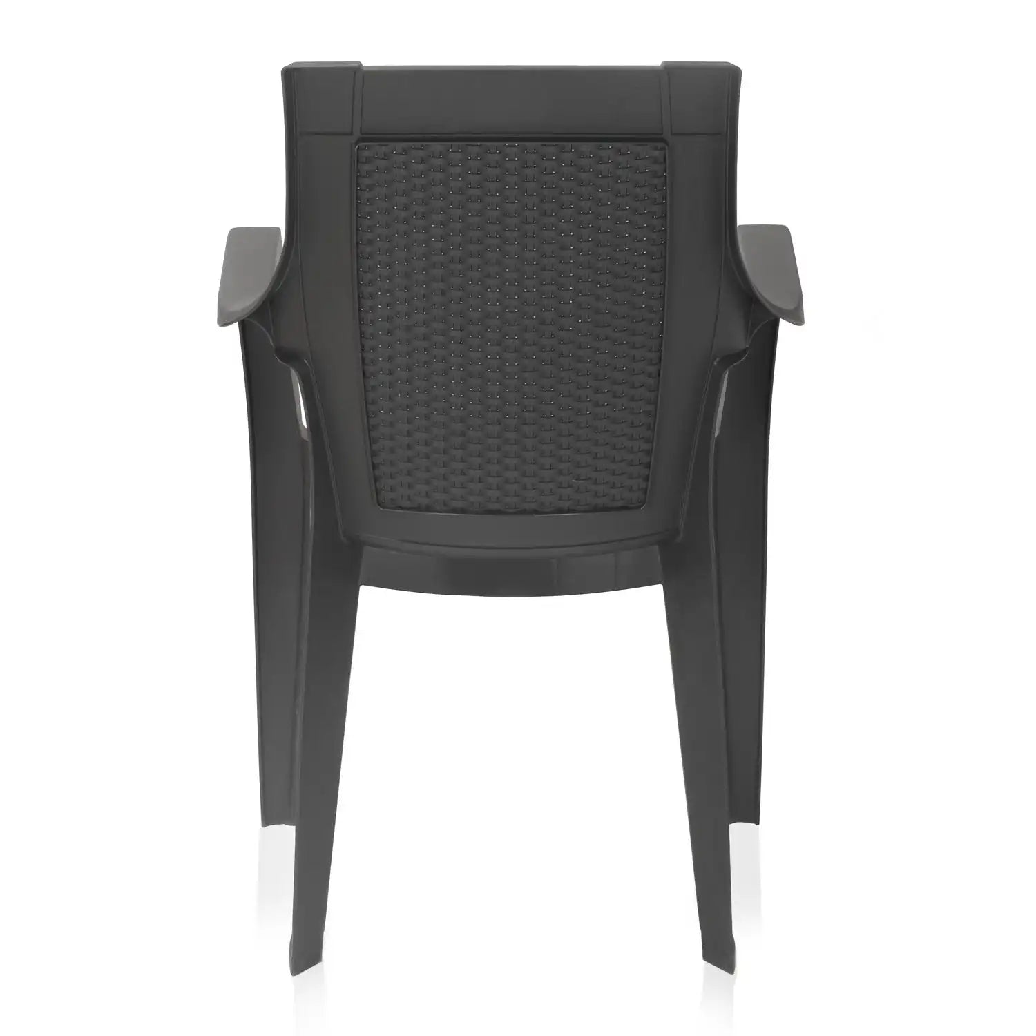 Nilkamal Mystique Plastic Arm Chair (Charcoal Grey)