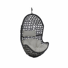 Ariadna Single Seater Hanging Swing Without Stand For Balcony, Garden Swing (Black)