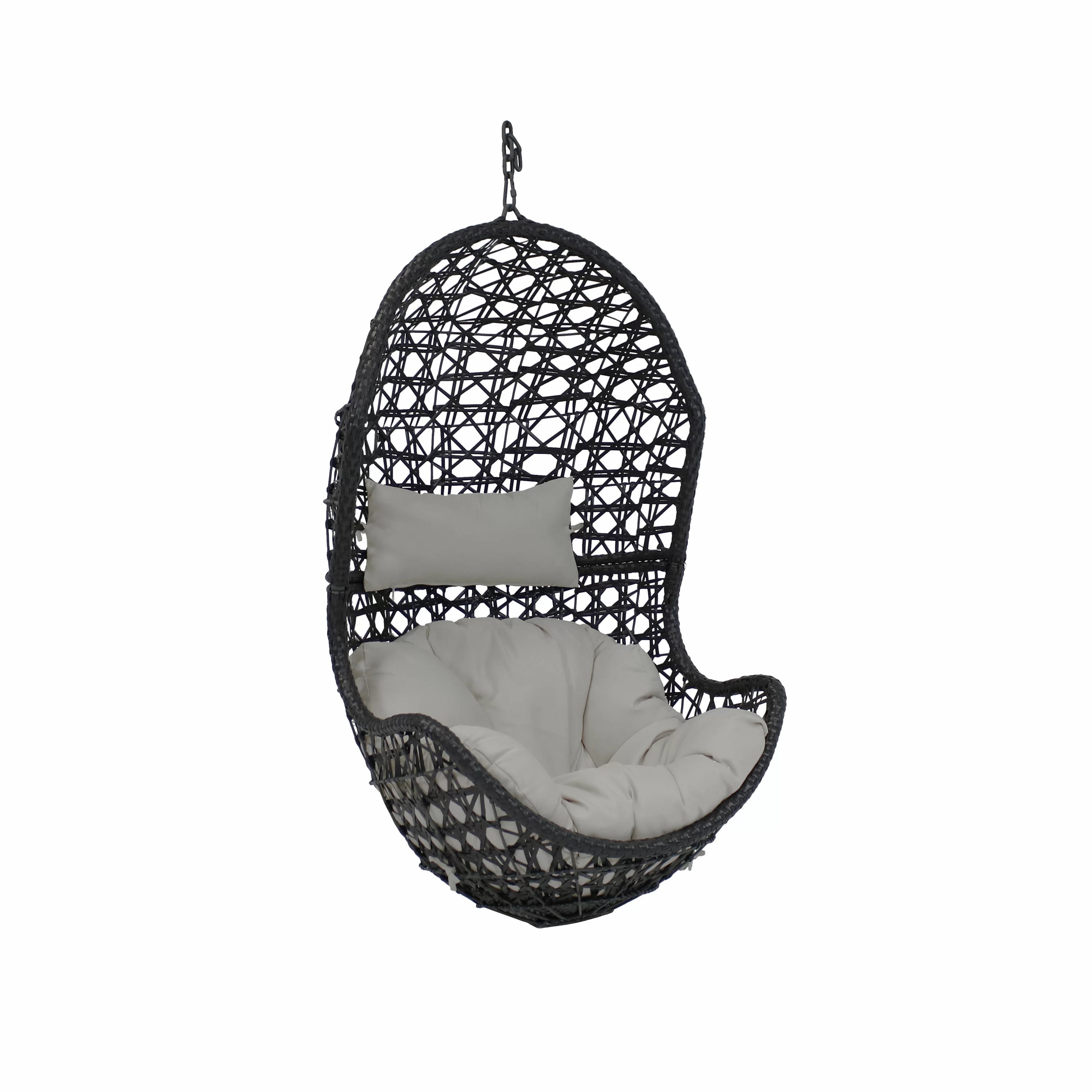 Ariadna Single Seater Hanging Swing Without Stand For Balcony, Garden Swing (Black)