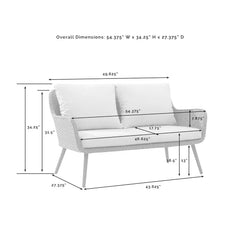 Violeta Outdoor Sofa Set 2 Seater, 2 Single seater and 1 Center Table (Brown)