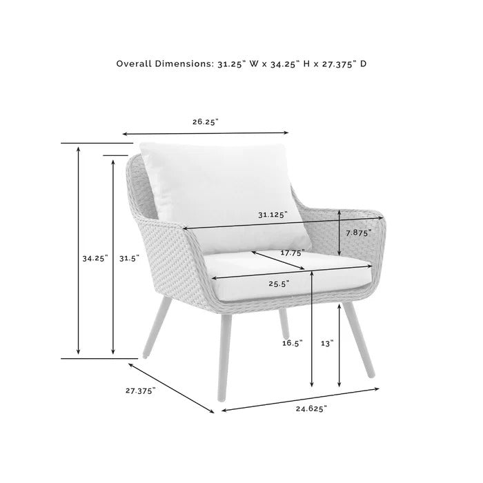 Wagner Outdoor Sofa Set 2 Seater , 2 Single seater and 1 Center Table (Brown + Beige)