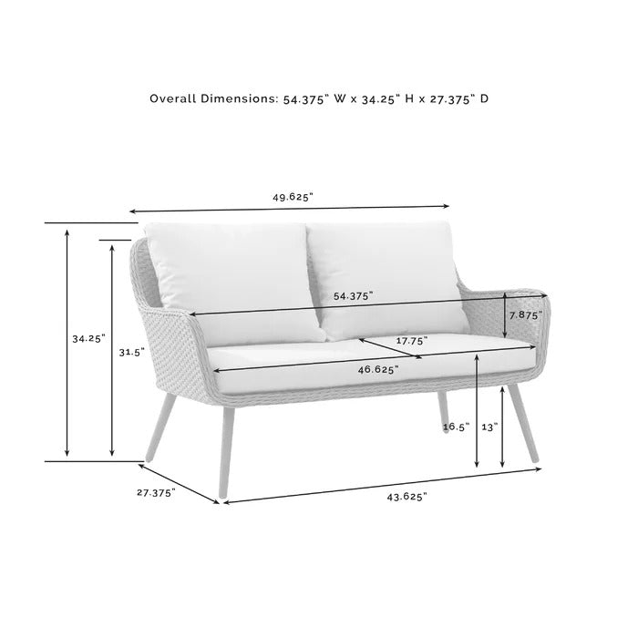 Wagner Outdoor Sofa Set 2 Seater , 2 Single seater and 1 Center Table (Brown + Beige)