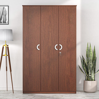 Nilkamal Massif 3 Door Wardrobe (Urban Walnut)