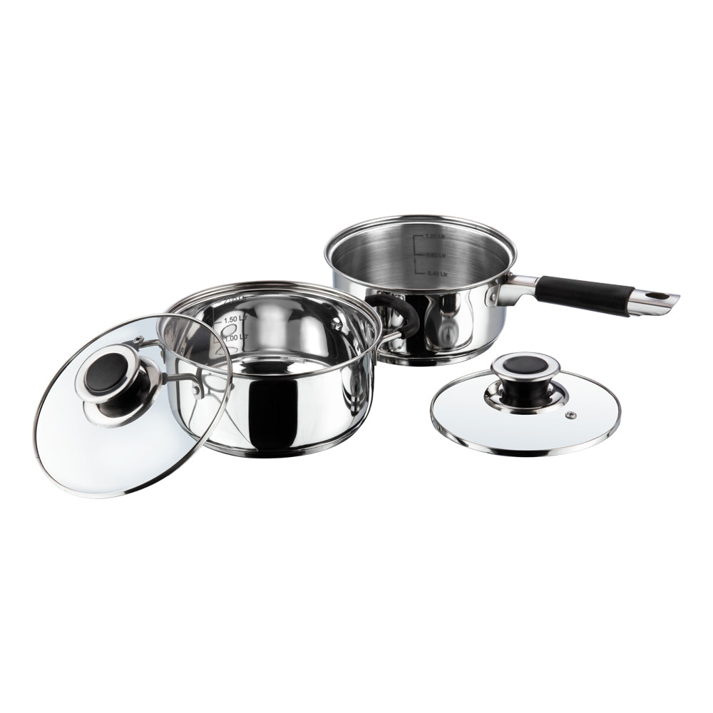 Vinod Stainless Steel Master Chef Cookware Set (Induction Friendly) - Set 3