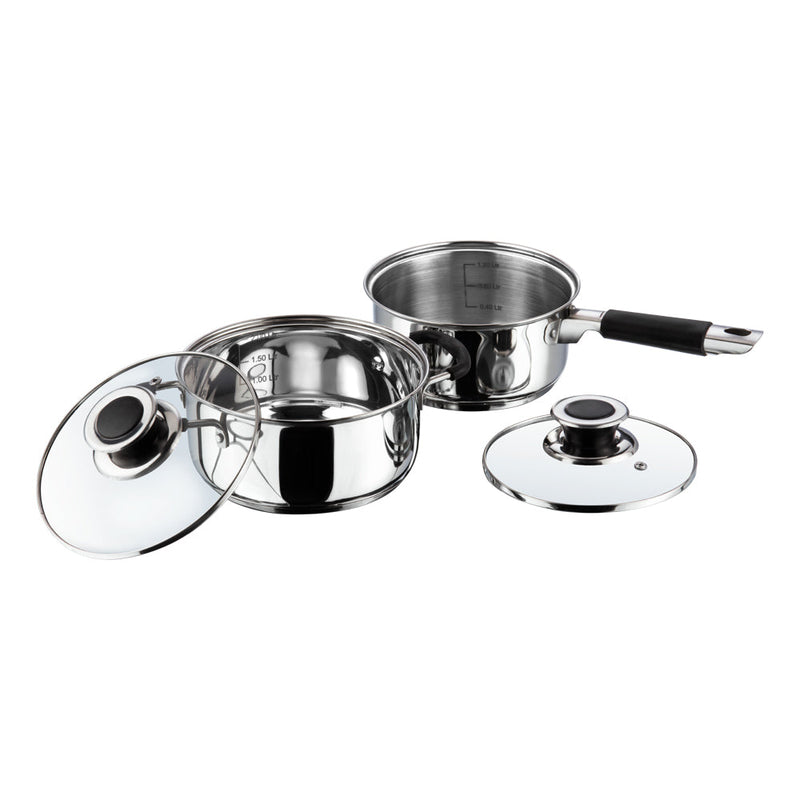 Vinod Stainless Steel Master Chef Cookware Set (Induction Friendly) - Set 3