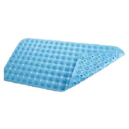 Extra-Long ANTI-MICROBIAL Non-Slip Bath Tub Mat - Vinyl (Blue) - By Tike Smart