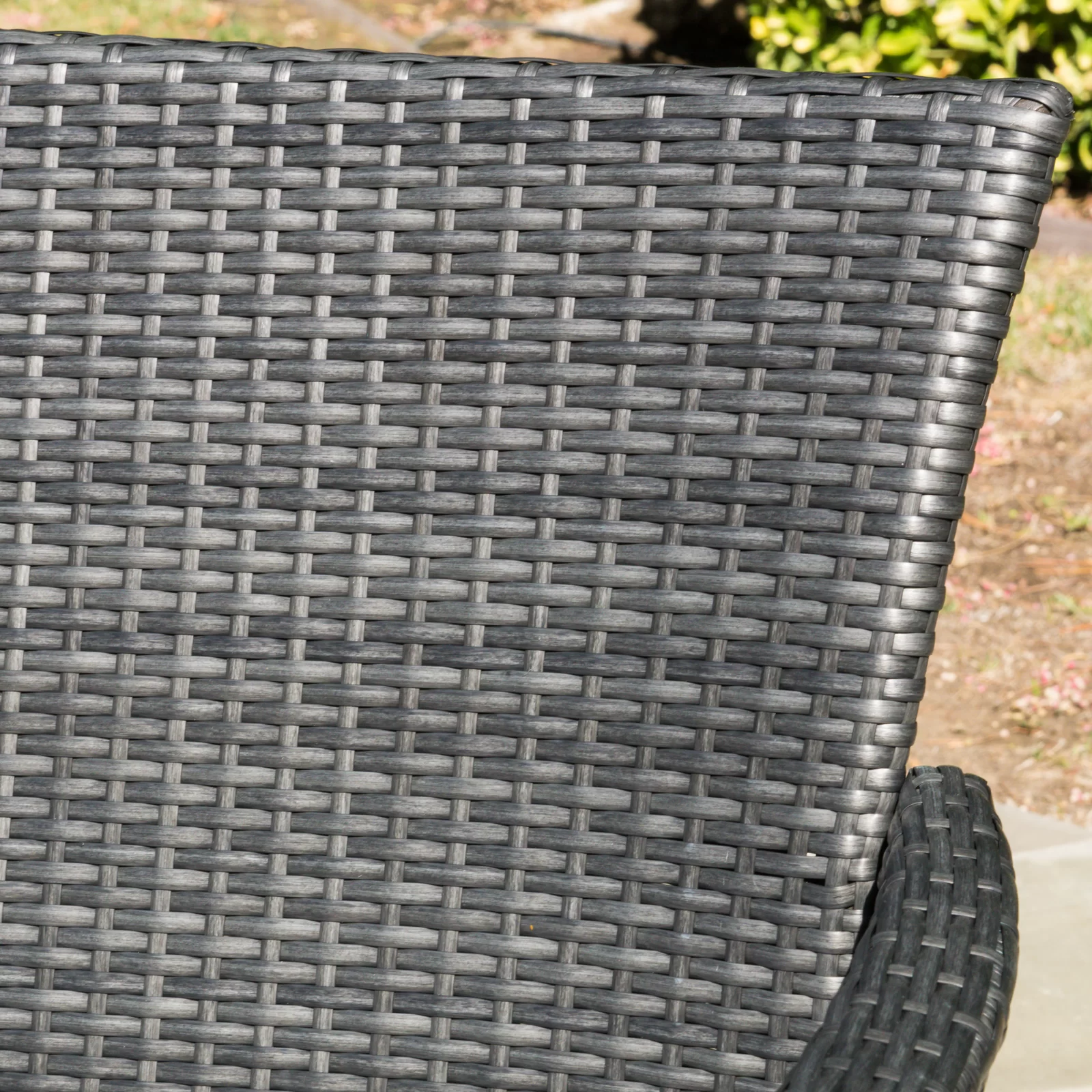 Allesi Outdoor 2 seater Sofa and 1 Center Table (Dark Grey + White)