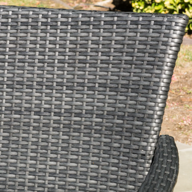 Allesi Outdoor 2 seater Sofa and 1 Center Table (Dark Grey + White)