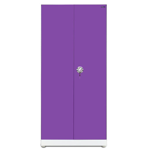 Nilkamal Mercury 2 Door Steel Wardrobe (Voilet / White)