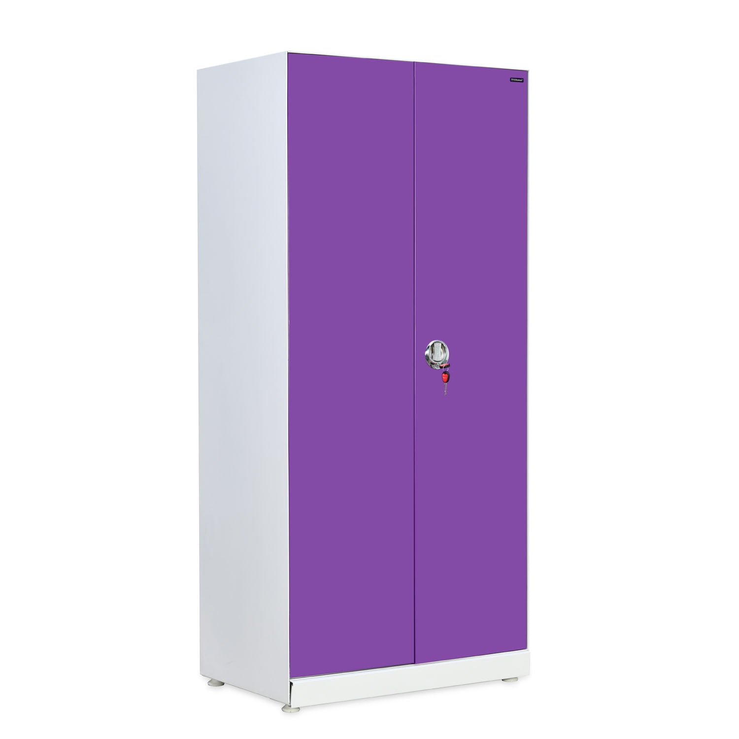 Nilkamal Mercury 2 Door Steel Wardrobe (Voilet / White)
