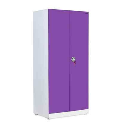 Nilkamal Mercury 2 Door Steel Wardrobe (Voilet / White)