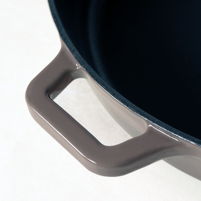 Meyer Enamel Cast Iron Kadai, 26cm, Grey