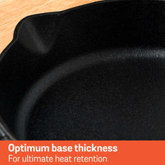 Meyer Pre-Seasoned Cast Iron 2pcs Set (20cm Frypan/Skillet + 28cm Flat Dosa Tawa)