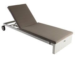 Spire Outdoor Swimming Poolside Lounger (White)