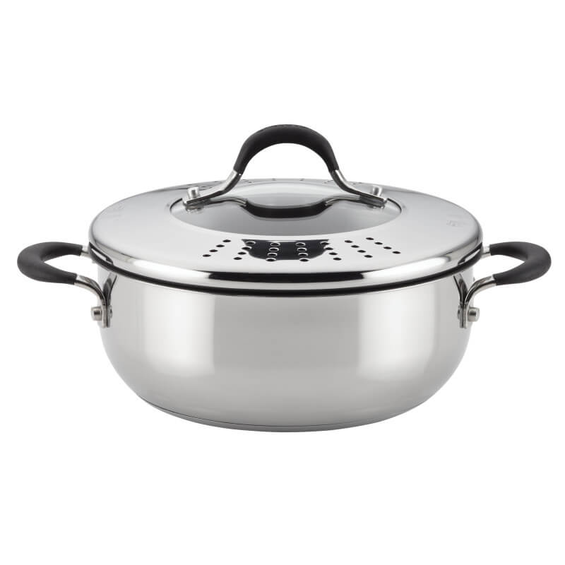 Circulon Momentum Non-Stick 24cm Casserole with Locking Straining Lid
