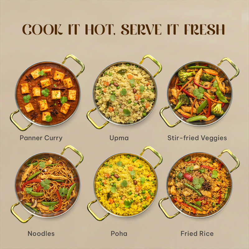 MontClaire Triply Stainless Steel Set of 2 - Kadai + Frypan