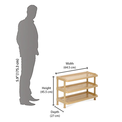 Nilkamal Multipurpose Rack 03 (Marble Beige)
