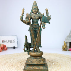 Bhunes Panchaloha Raja Murugan Idol – Bronze Swaminatha Silai, Subramanya Statue, Kumara Murti, Karthick Bhagawan, Shanmukha Decor, Brown, 13 Inch, 1 Piece