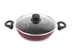 New My Kitchen 2Pc Set,Burgundy(Fp 24Cm & Kd 24Cm With Lid) (Milton Procook)