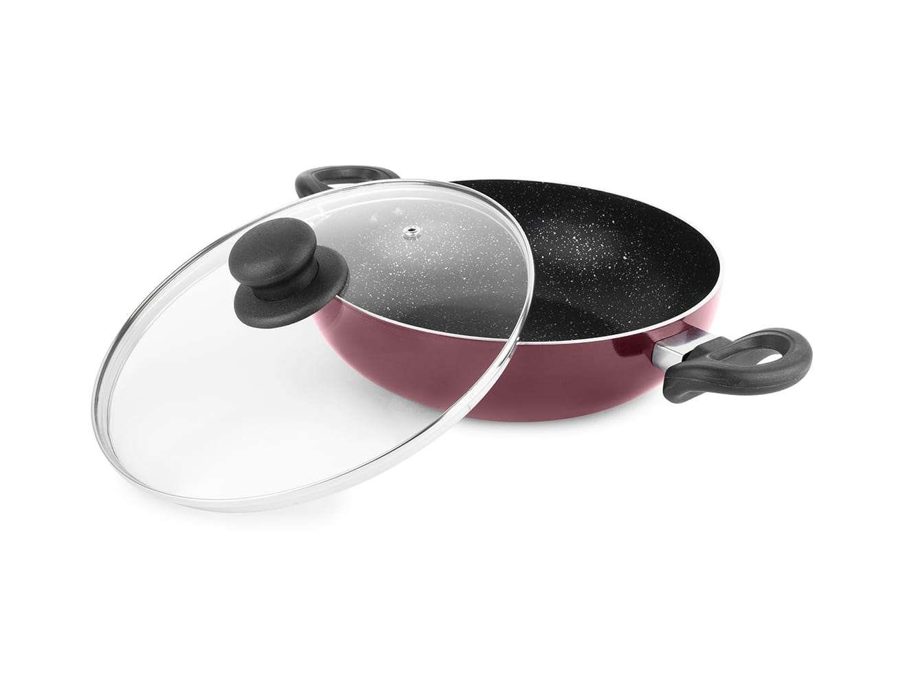 New My Kitchen 2Pc Set,Burgundy(Fp 24Cm & Kd 24Cm With Lid) (Milton Procook)