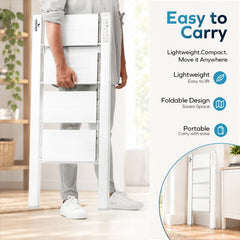Corvids 4-Steps Premium Folding Step Stool with 2-Year Warranty (White)-6
