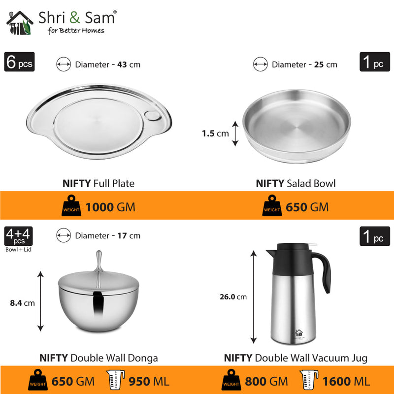 Stainless Steel 72 PCS Dinner Set (6 People) Nifty