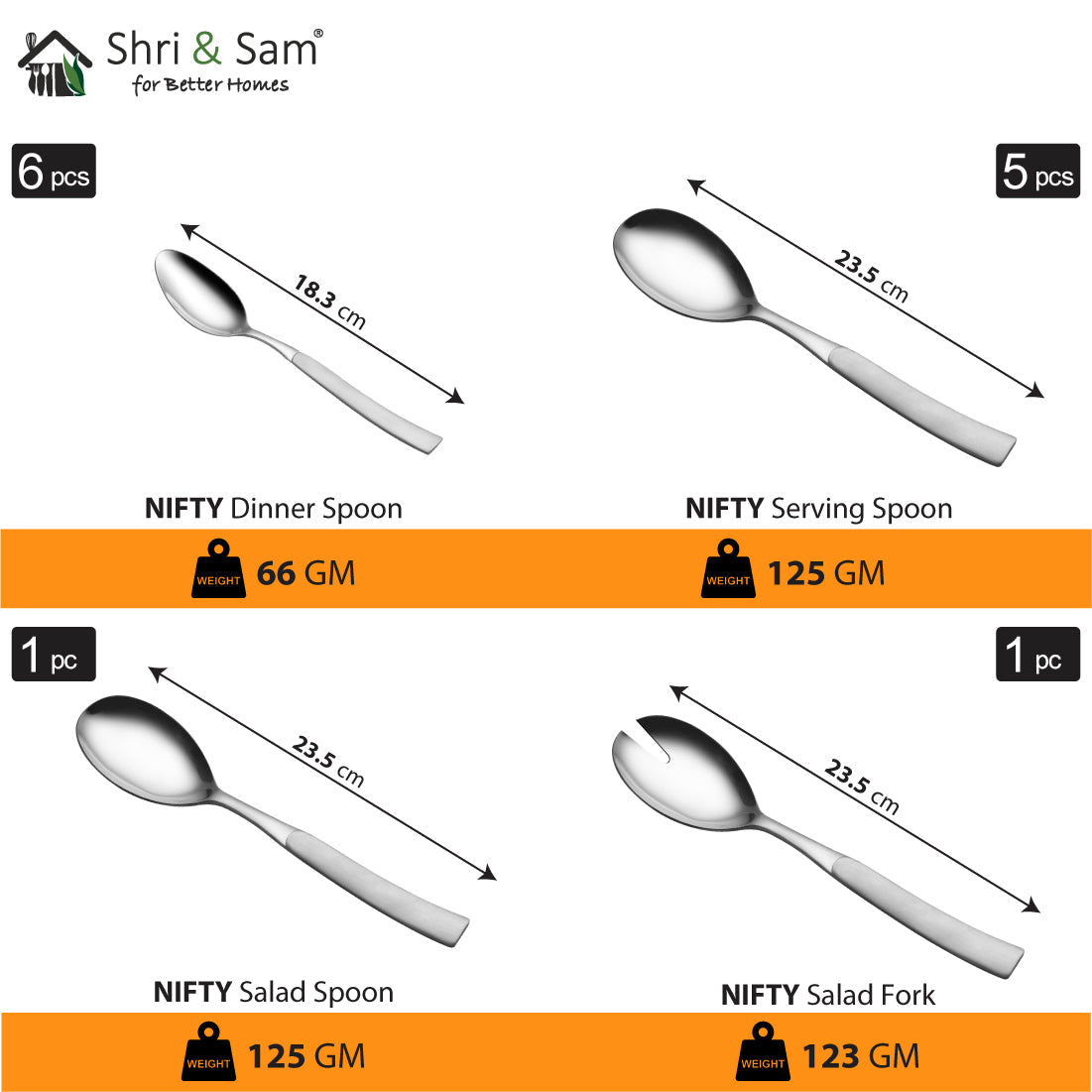 Stainless Steel 72 PCS Dinner Set (6 People) Nifty