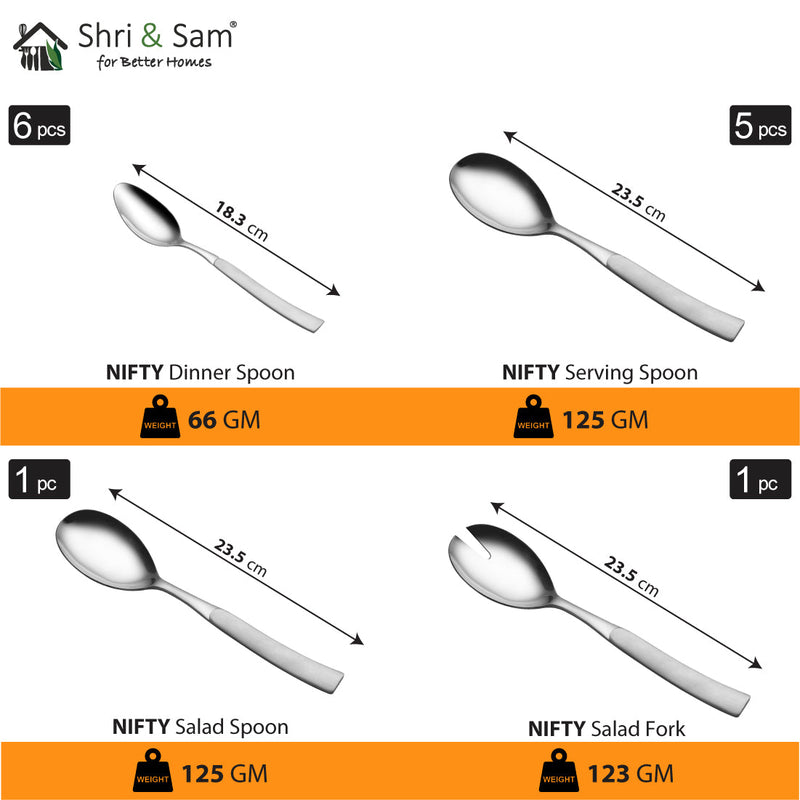 Stainless Steel 72 PCS Dinner Set (6 People) Nifty