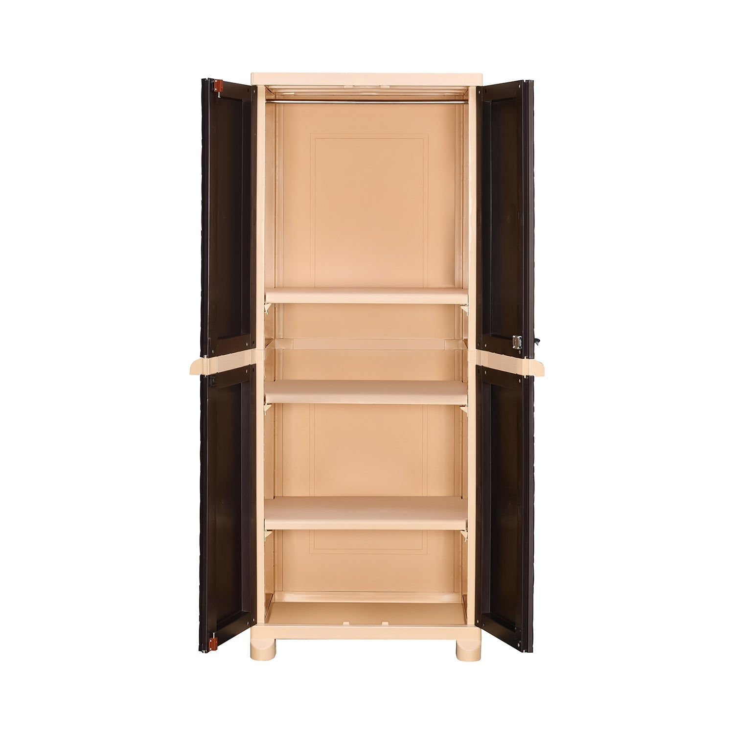Nilkamal Freedom Big 6 (FB6) Plastic Storage Cabinet (Weather Brown /  Biscuit)