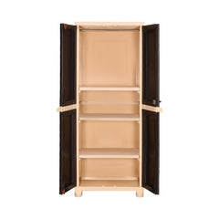Nilkamal Freedom Big 6 (FB6) Plastic Storage Cabinet (Weather Brown /  Biscuit)