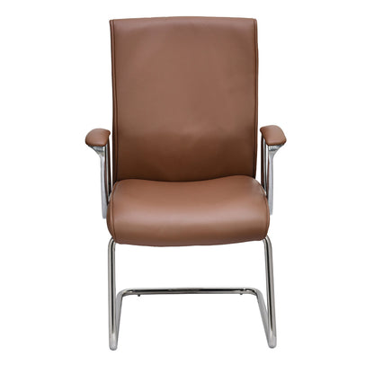 Nilkamal Command Mid Back Leather Visitor Chair (Tan)